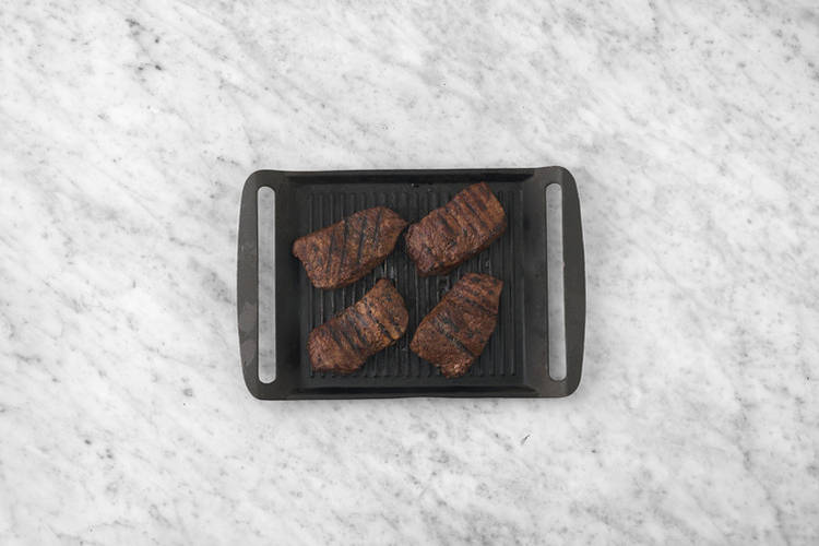 Grill the venison steaks