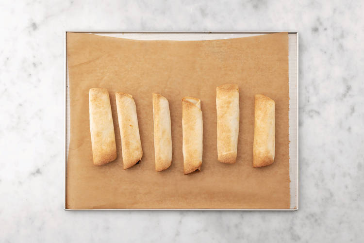 Bake the taquitos