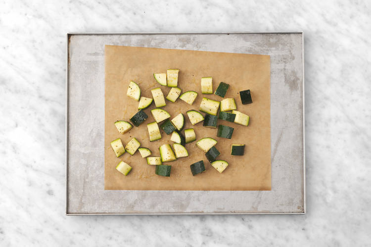 Roast the courgette