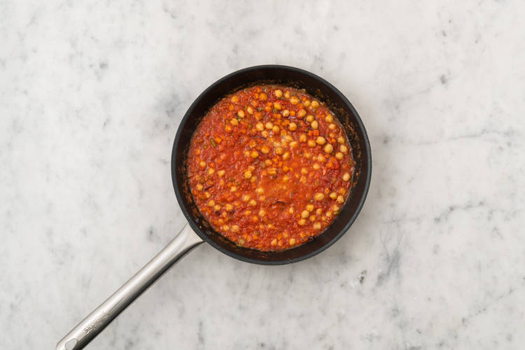 Cook the chickpeas & beef