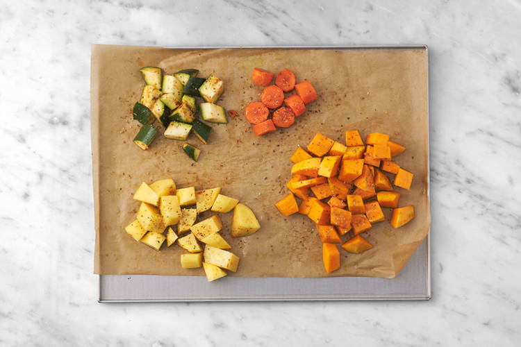 Roast the veggies
