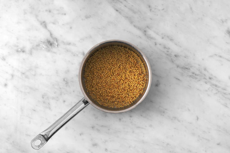 Cook the pearl couscous