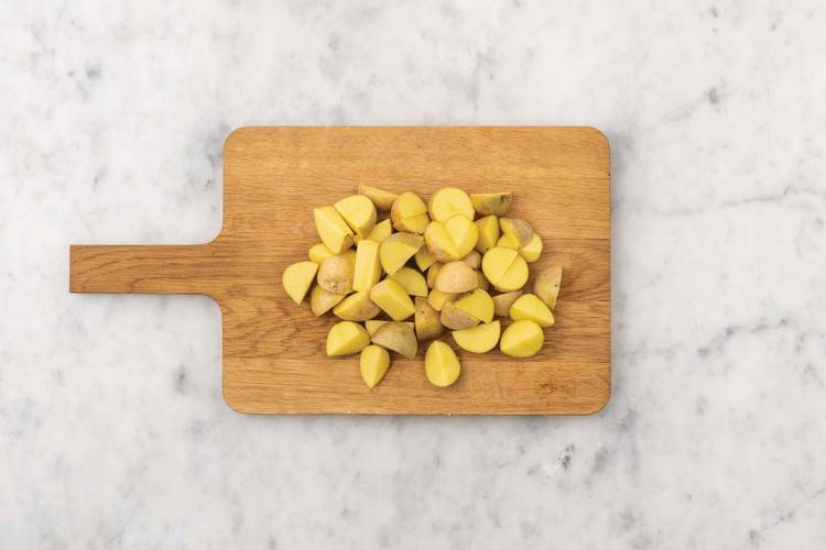 Roast the chat potatoes