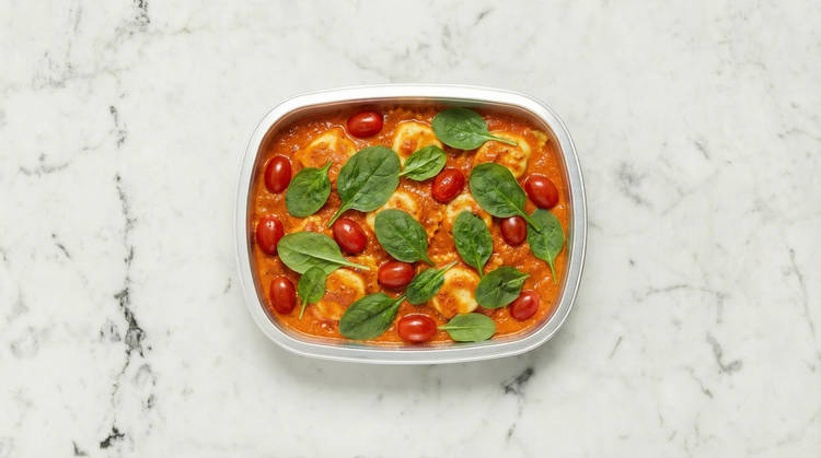 Add Ravioli & Veggies