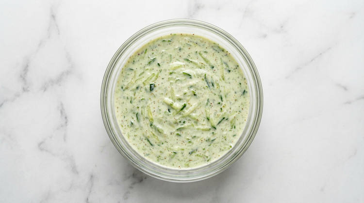 Make Cucumber Yogurt Sauce