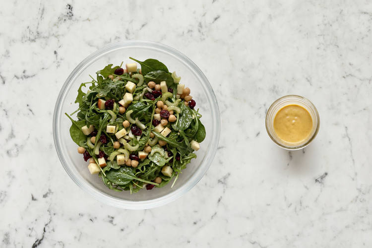 Finish aioli, prep and make salad