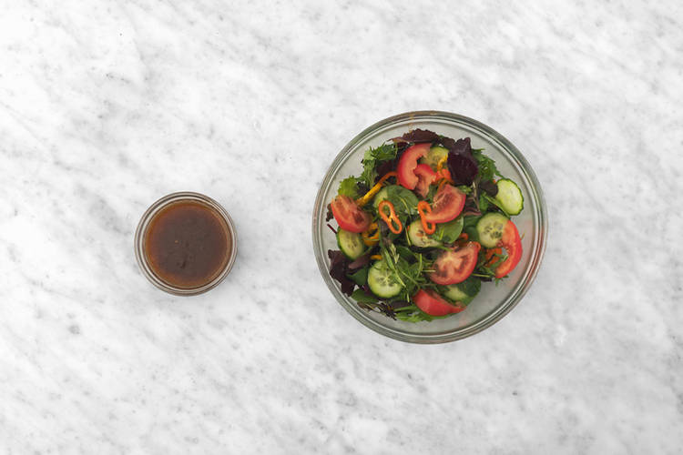 Toss the salad & make the gravy