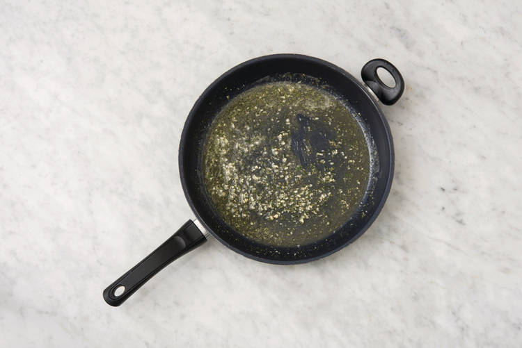 Make the garlic yoghurt