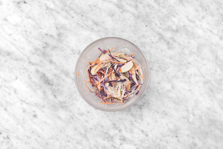 Prep the slaw & tortillas