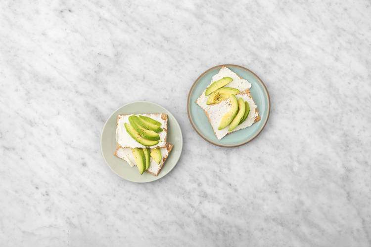 Optie 3: Verse geitenkaas en avocado 