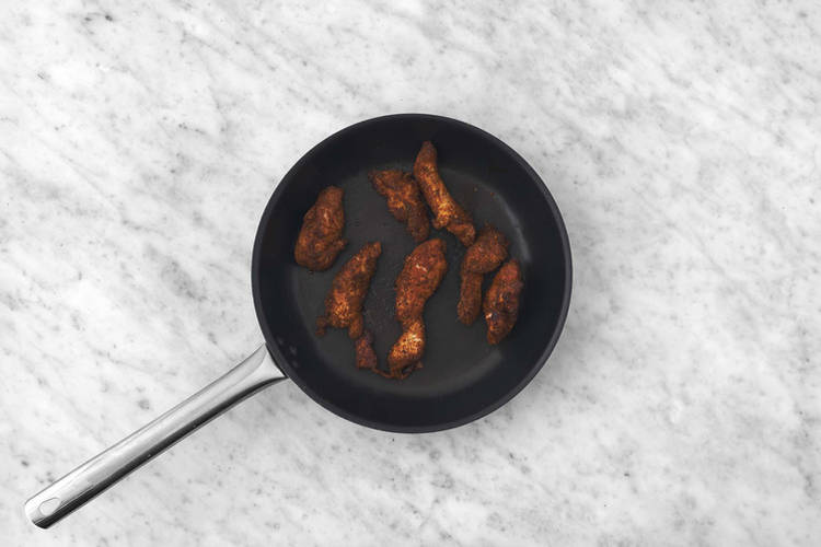 Cook the chicken and bacon