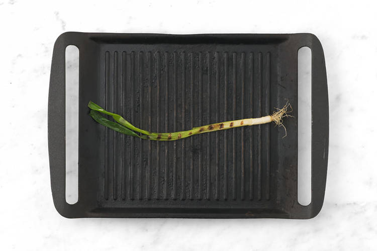 Grill the spring onion