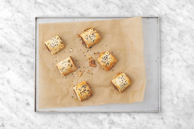 Bake the sausage rolls