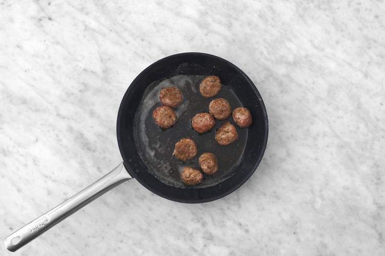 Cook the meatballs