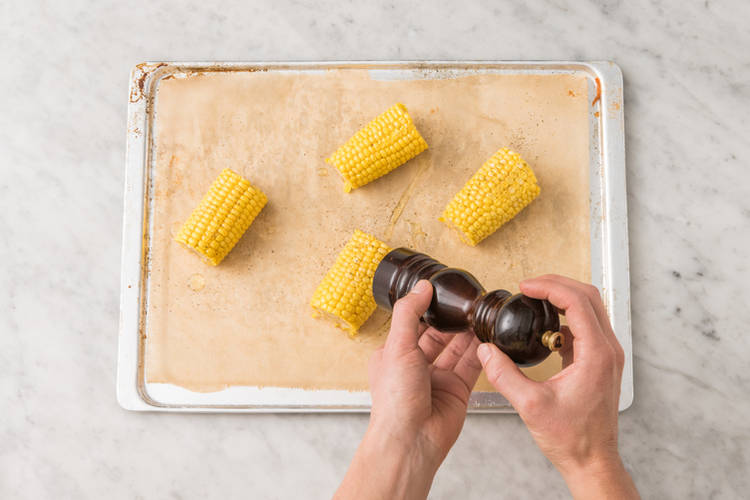 Roast the corn