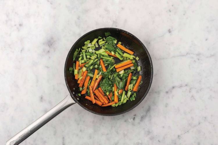 Cook the veggies