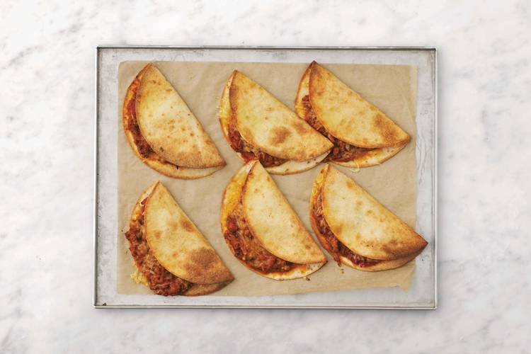 Bake the quesadillas