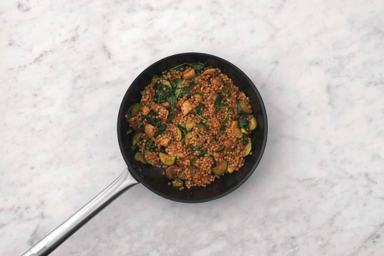 Cook the chicken & veggies