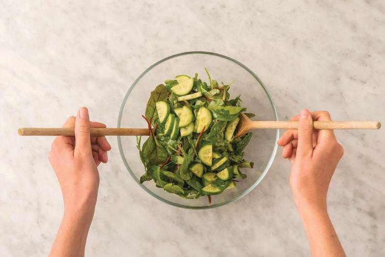 Make the cucumber salad