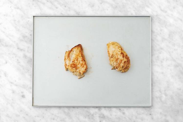 Prep and cook chicken 