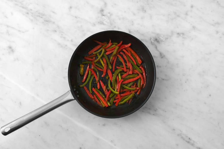 Fry the peppers