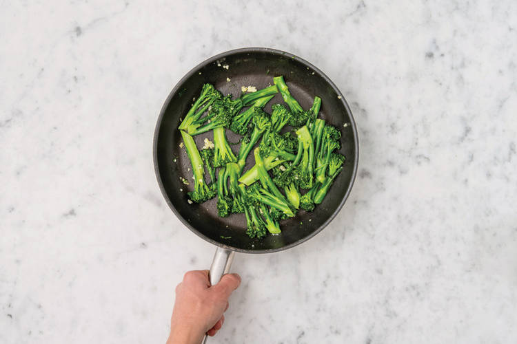 Cook the baby broccoli 