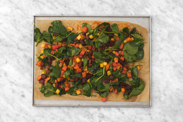 Make the salad & cook the chicken