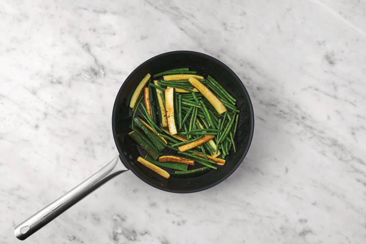 Cook the greens & bacon