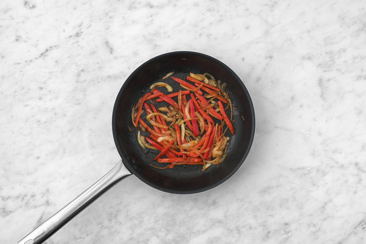 Cook the veggies 