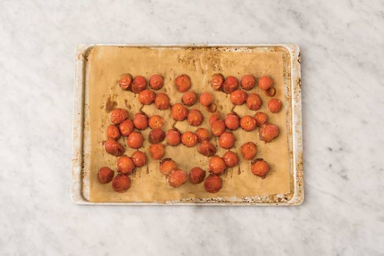 Roast the cherry tomatoes