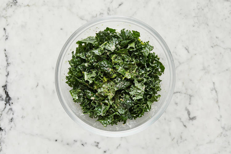 Make dressing and start salad