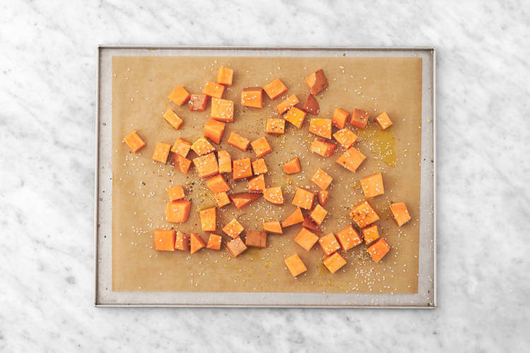 Roast the sweet potato