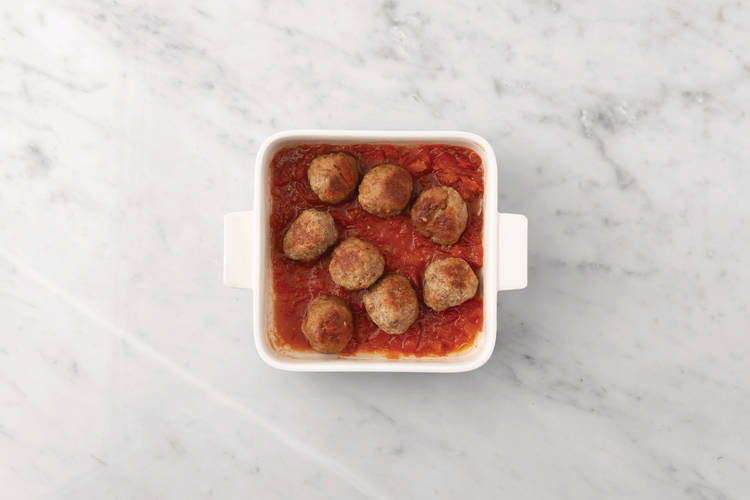 Prep the ciabatta & finish the meatballs