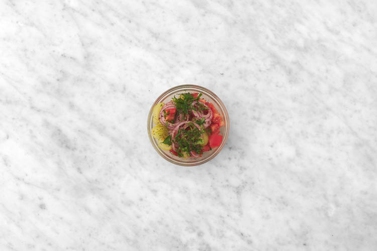 Make the grape salsa