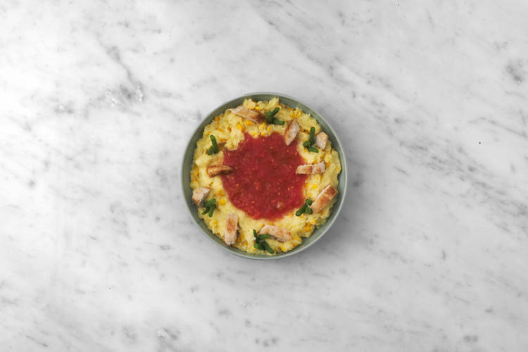 Chicken-Park anrichten