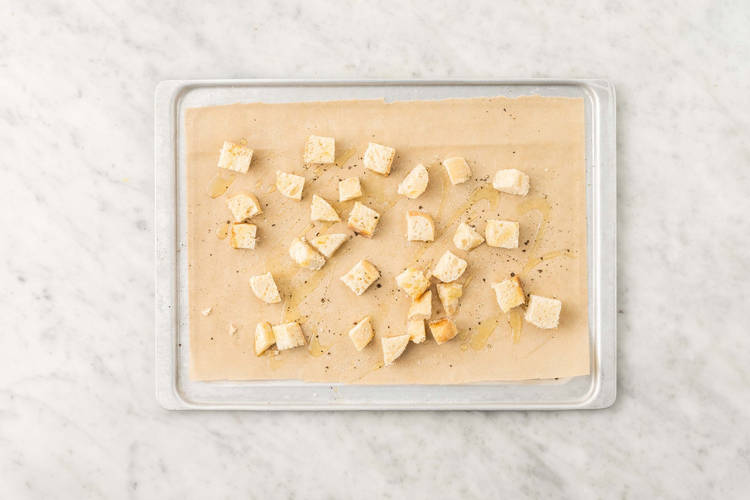 Préparer les croûtons