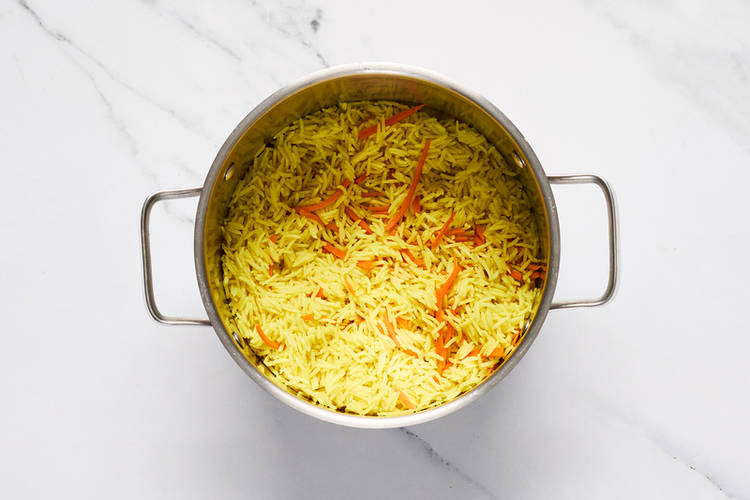 Cook rice pilaf