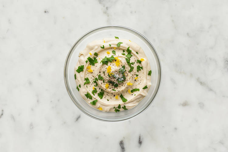 Make lemon aoili sauce