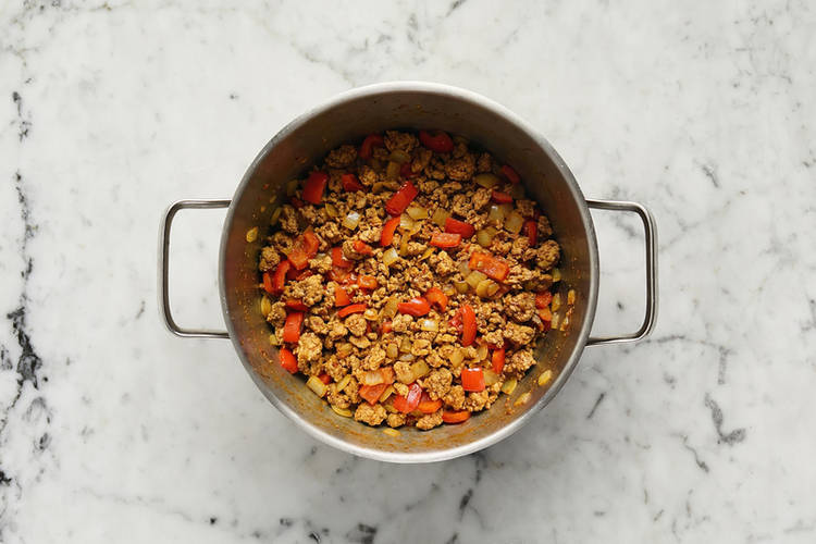 Cook tofu and veggies