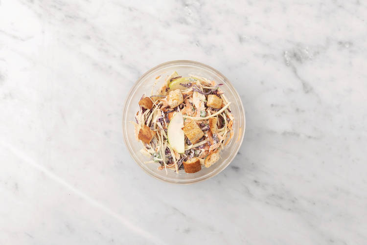 Make the crouton slaw