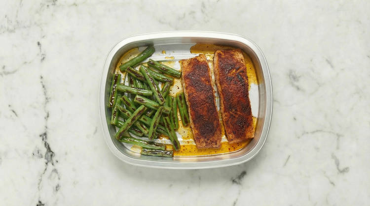 Roast Salmon & Green Beans