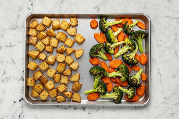Roast Carrots & Broccoli