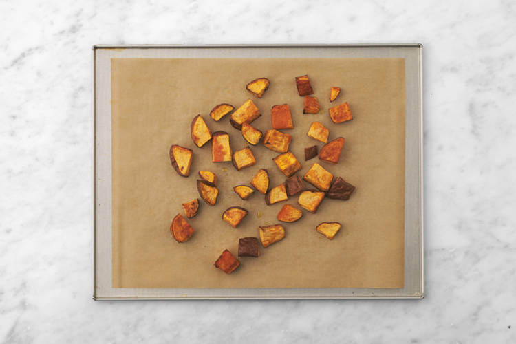 Roast the sweet potato