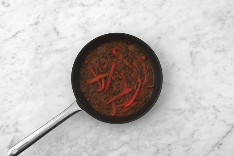 Cook the pork & beans