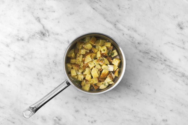 Finish the potatoes & greens