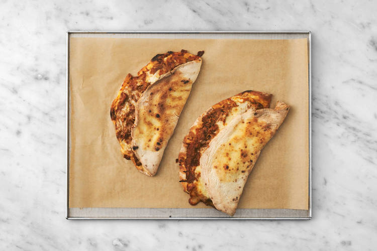 Bake the pita pockets 