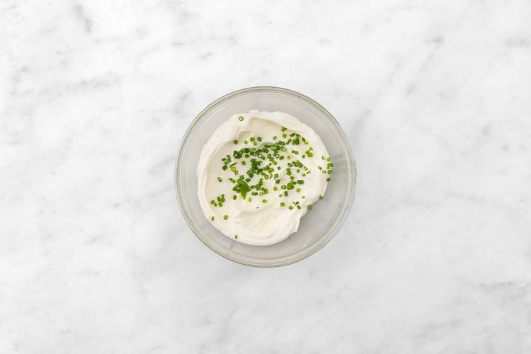 Make chive-garlic aioli