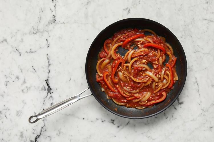 Cuire la pepperonata