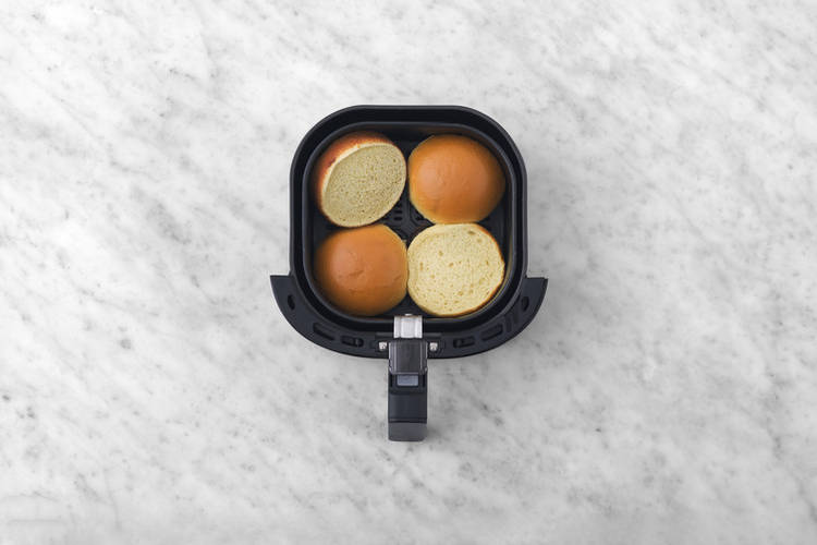 Heat the burger buns