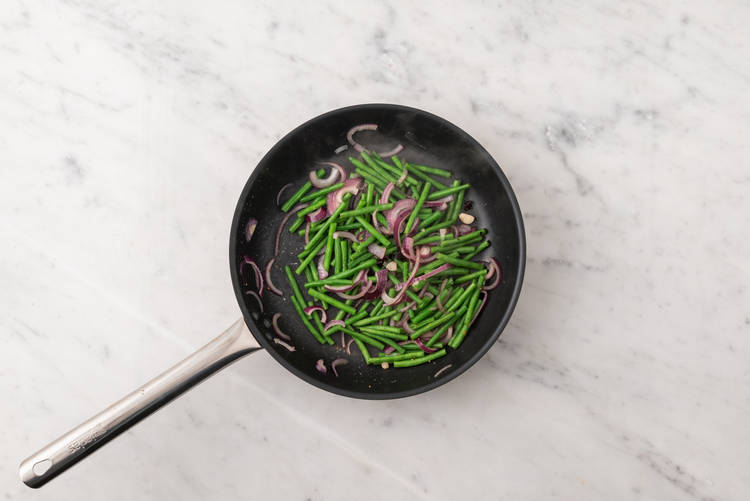 Cook the green beans